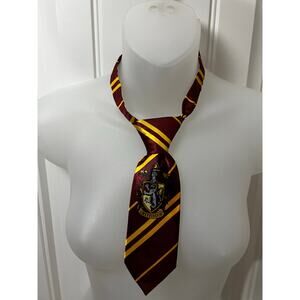 Harry Potter Kids 8” satin Necktie lion emblem Stripe Hogwarts Gryffindor House